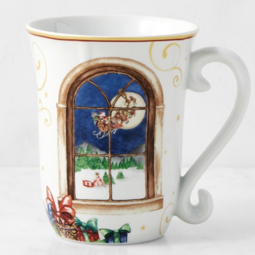 Williams Sonoma Twas the Night Before Christmas, Santa Is Coming to Town Mug